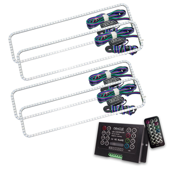 1988-1998 GMC Sierra LED Dual Headlight Halo Kit with 2.0 Controller.