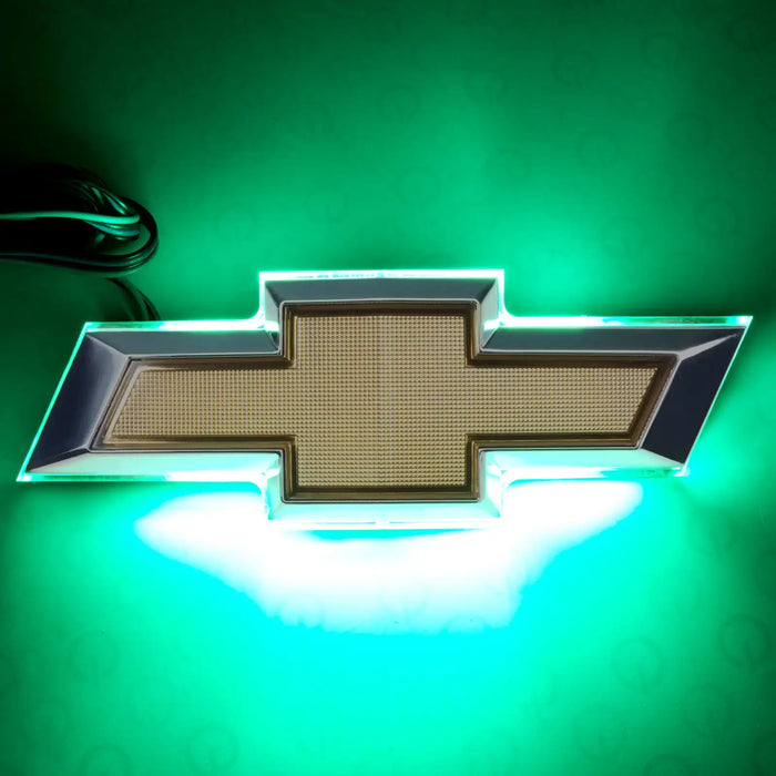 2010-2013 Chevrolet Camaro Illuminated LED Rear Bowtie Emblem with green LEDs.