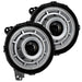 Front view of Oculus Headlights with Satin Silver bezels.