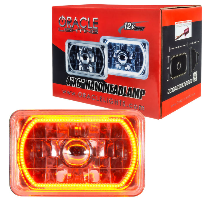 Pre-Installed 4x6" H4651/H4656 Sealed Beam Halo with amber LEDs.