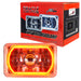 Pre-Installed 4x6" H4651/H4656 Sealed Beam Halo with amber LEDs.