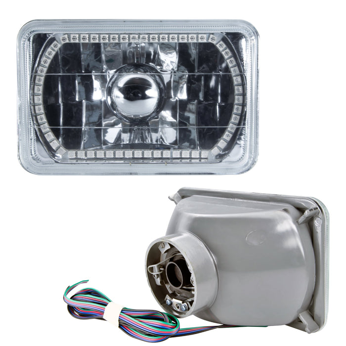 Pre-Installed 4x6" H4651/H4656 Sealed Beam Halo - All Colors