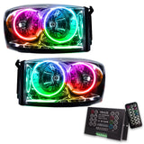 2007-2008 Dodge Ram Pre-Assembled Halo Headlights with 2.0 Controller.