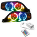 2000-2002 Lincoln LS Pre-Assembled Halo Headlights with Simple Controller.