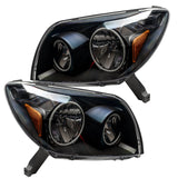 2003-2005 Toyota 4-Runner Pre-Assembled Halo Headlights - Black Housing - Non HID