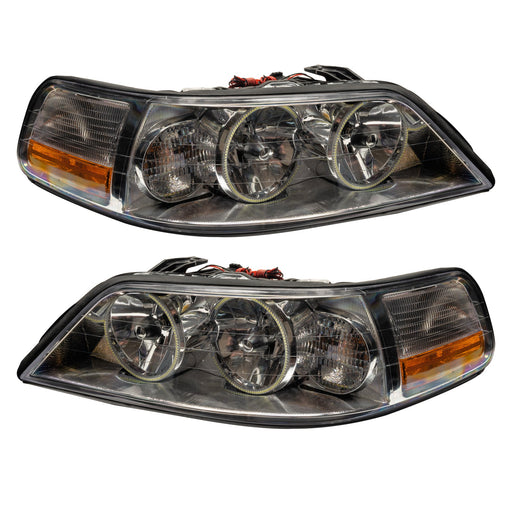 2005-2011 Lincoln Town Car Pre-Assembled Halo Headlights - Non HID