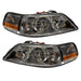 2005-2011 Lincoln Town Car Pre-Assembled Halo Headlights - Non HID