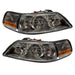 2005-2011 Lincoln Town Car Pre-Assembled Halo Headlights - Non HID