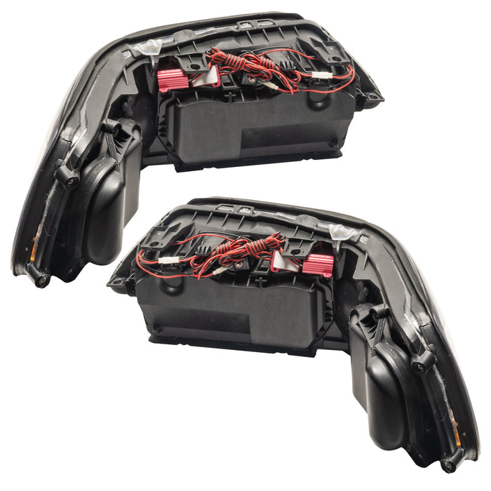 Rear view of 2005-2011 Lincoln Town Car Pre-Assembled Halo Headlights - Non HID