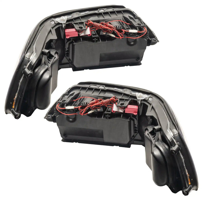 Rear view of 2005-2011 Lincoln Town Car Pre-Assembled Halo Headlights - Non HID