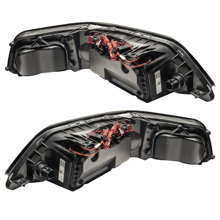 Rear view of 2005-2011 Lincoln Town Car Pre-Assembled Halo Headlights - Non HID
