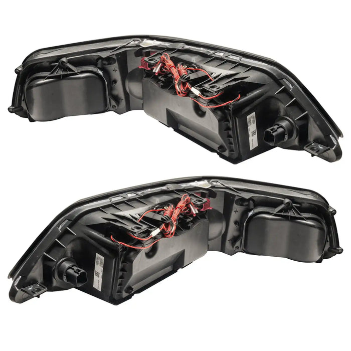 Rear view of 2005-2011 Lincoln Town Car Pre-Assembled Halo Headlights - Non HID