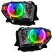 2014-2017 Toyota Tundra Pre-Assembled Halo Headlights with ColorSHIFT LED halo rings.