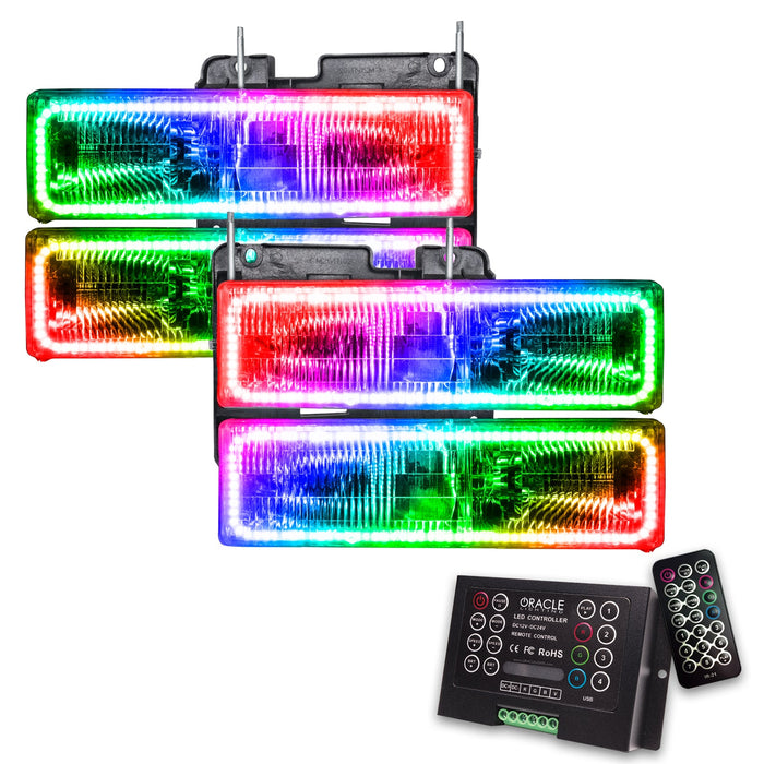 1992-1999 Chevrolet Suburban Pre-Assembled Halo Headlights with 2.0 Controller.