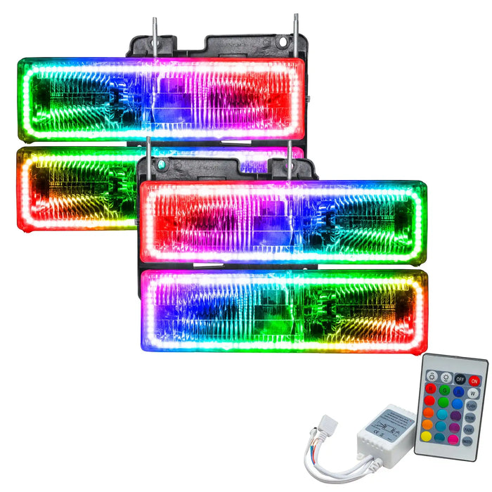 1995-2000 Chevrolet Tahoe Pre-Assembled Halo Headlights with Simple Controller.