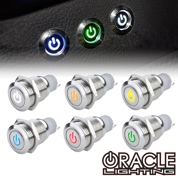 Pre-Wired Power Symbol Flush Mount LED Switch