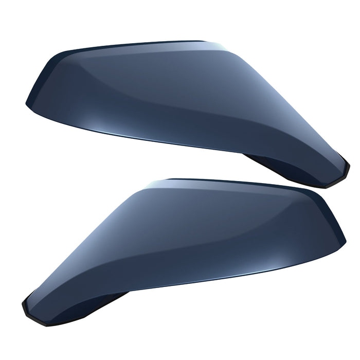 2010-2015 Chevrolet Camaro Concept Side Mirrors with blue gray paint and ghost lenses.