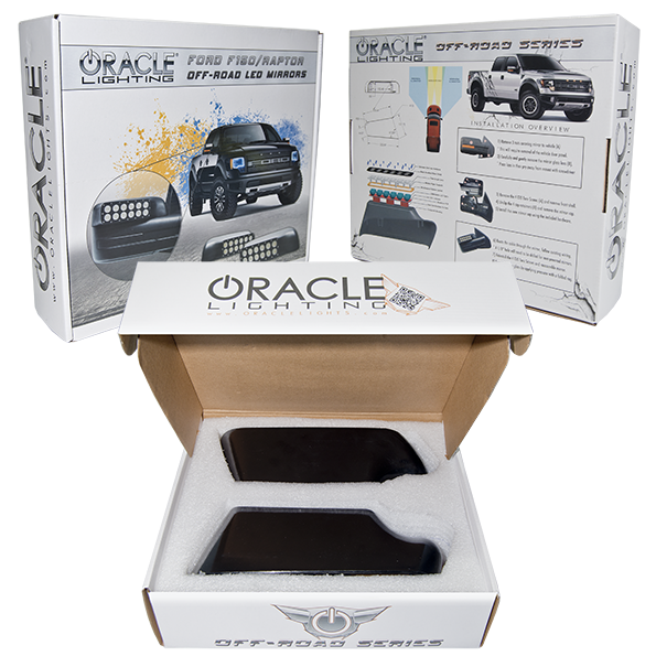 Packaging for 2009-2014 Ford F150/Raptor LED Off-Road Side Mirrors