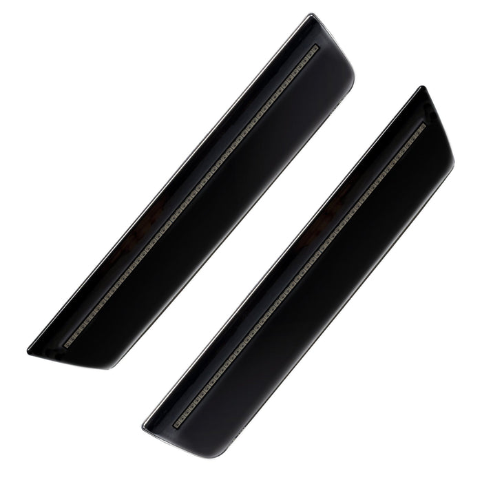 2011-2014 Dodge Charger Concept Sidemarker Rear Set with pitch black paint and tinted lenses.