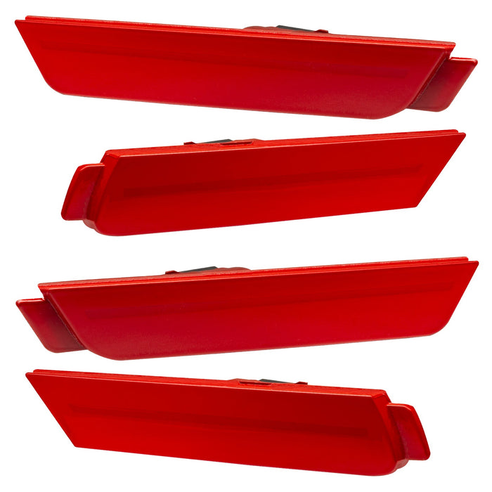 2010-2015 Chevrolet Camaro Concept SMD Sidemarker Set with pull me over red paint and ghost lenses.