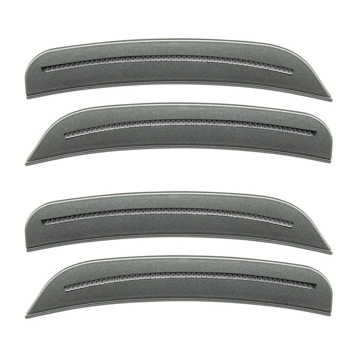 2015-2023 Dodge Charger Concept SMD Sidemarker Set with silver paint and clear lenses.