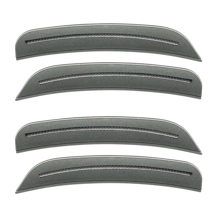 2015-2023 Dodge Charger Concept SMD Sidemarker Set with silver paint and clear lenses.