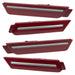 2010-2015 Chevrolet Camaro Concept SMD Sidemarker Set with red jewel paint and clear lenses.