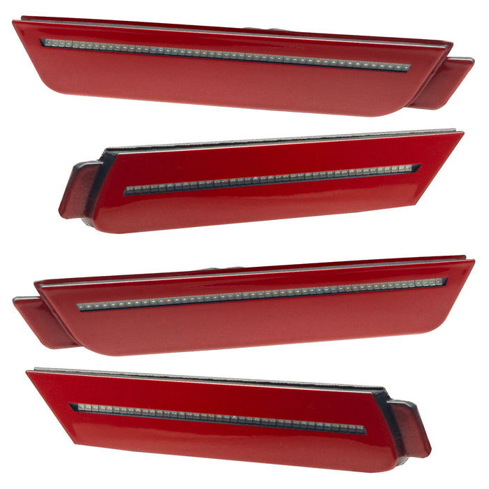 2010-2015 Chevrolet Camaro Concept SMD Sidemarker Set with red rock paint and clear lenses.