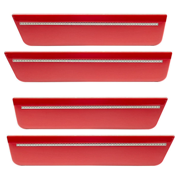 2008-2014 Dodge Challenger Concept Sidemarker Set with redline pearl paint and clear lens.