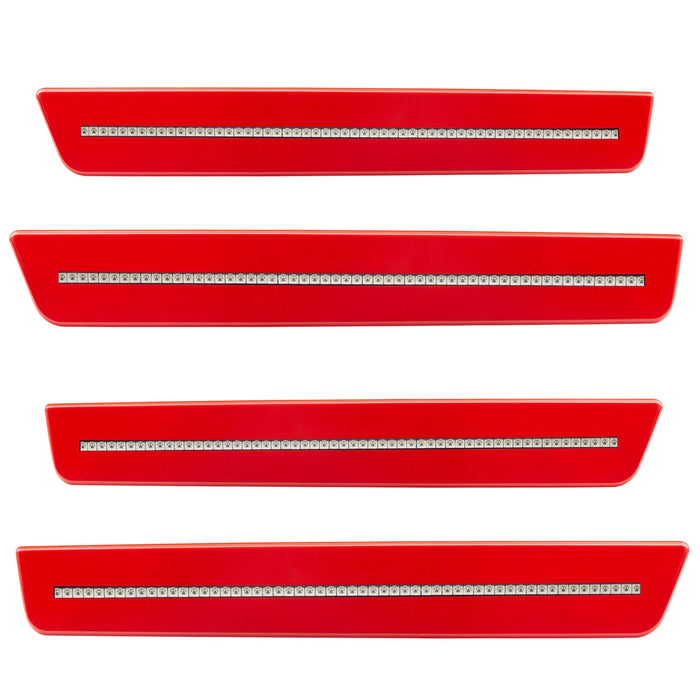 2015-2023 Dodge Challenger Concept Sidemarker Set with redline pearl paint and clear lenses.
