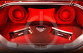 Speaker system with red LED glow