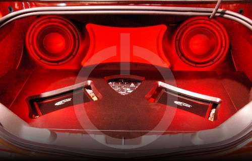 Speaker system with LED flood lighting