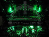 Engine bay with green flood lighting