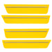 2008-2014 Dodge Challenger Concept Sidemarker Set with stinger yellow paint and clear lens.