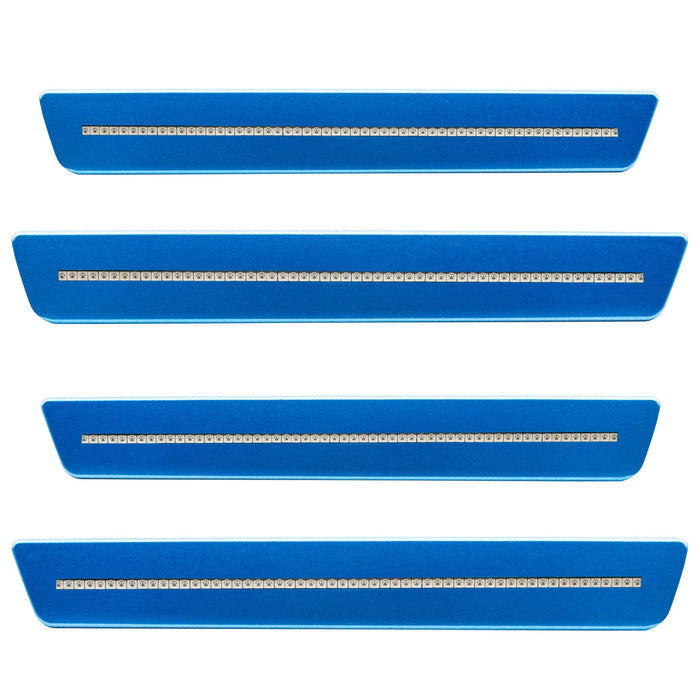 2015-2023 Dodge Challenger Concept Sidemarker Set with surf blue pearl paint and clear lenses.