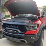 Front end of a RAM TRX with Front Bumper Flush LED Light Bar System installed.