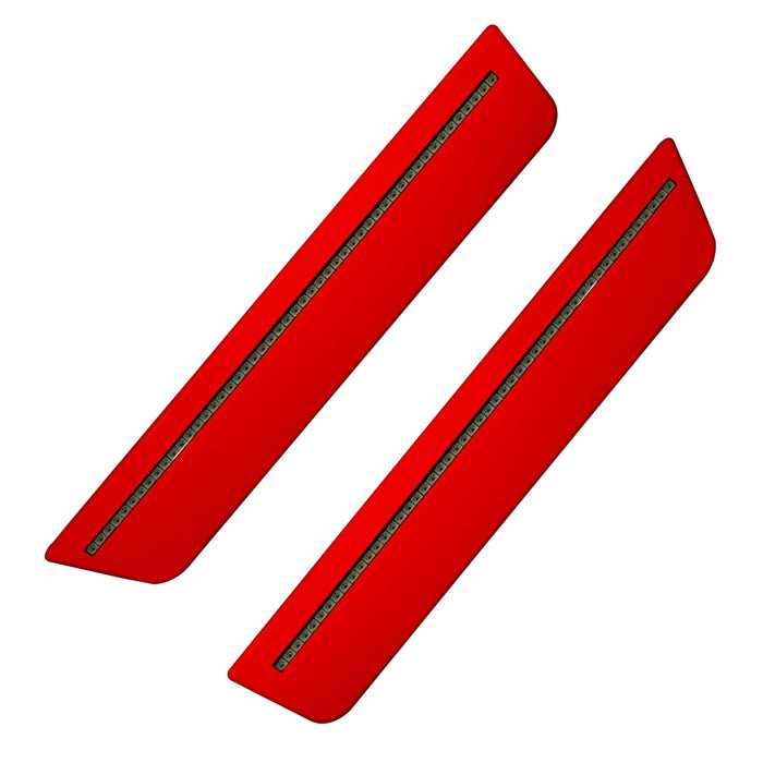 2011-2014 Dodge Charger Concept Sidemarker Rear Set with tor red paint and tinted lenses.