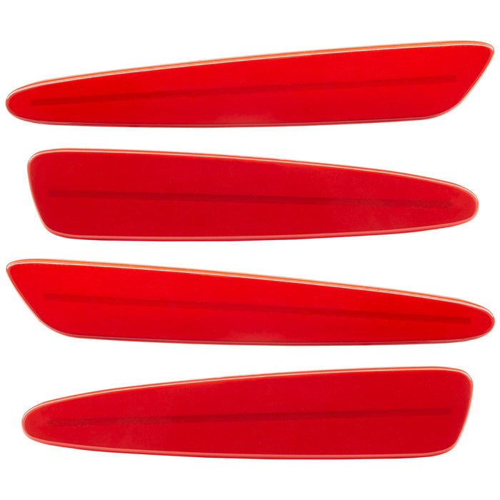 2005-2013 Chevrolet C6 Corvette Concept SMD Sidemarkers with torch red paint and ghost lenses.