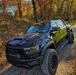 Black TRX with Front Bumper Flush LED Light Bar System installed.