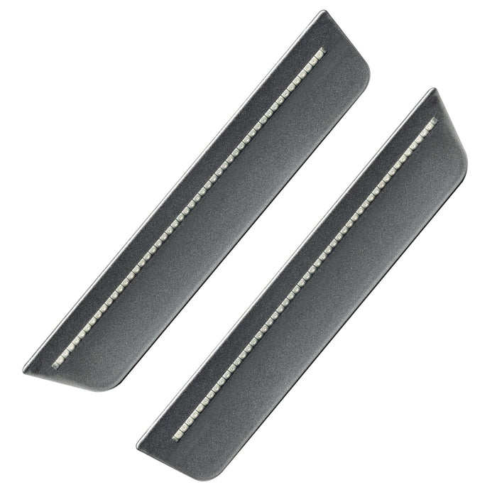 2011-2014 Dodge Charger Concept Sidemarker Rear Set with tungsten metallic paint and clear lenses.