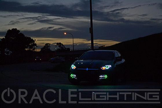 2013-2016 Dodge Dart LED Surface Mount Projector Fog Halo Kit