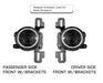 Adapter brackets used for steel bumpers with fog lights attached