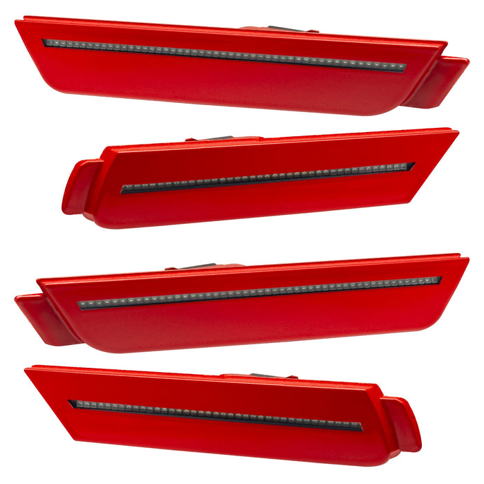 2010-2015 Chevrolet Camaro Concept SMD Sidemarker Set with victory red paint and tinted lenses.