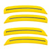 2015-2023 Dodge Charger Concept SMD Sidemarker Set with yellow jacket paint and clear lenses.