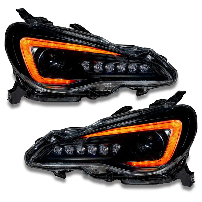 Subaru BRZ headlights with amber DRLs