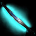 Gen II Chrysler Illuminated LED Rear Wing Emblem with cyan LEDs.