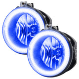 Chrysler 300C fog lights with blue LED halo rings.