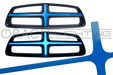 2011-2014 Dodge Charger ORACLE Illuminated Grill Crosshairs with blue LEDs.