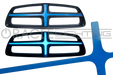 2011-2014 Dodge Charger ORACLE Illuminated Grill Crosshairs with blue LEDs.