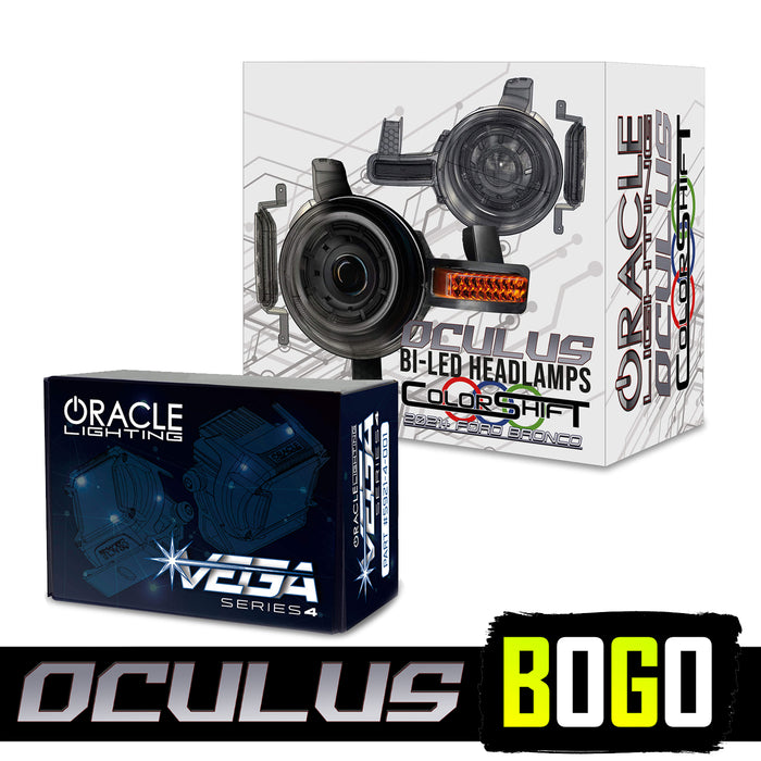 BOGO | Oculus™ ColorSHIFT® Bi-LED Projector Headlights for 2021+ Ford Bronco w/VEGA 4 Pods